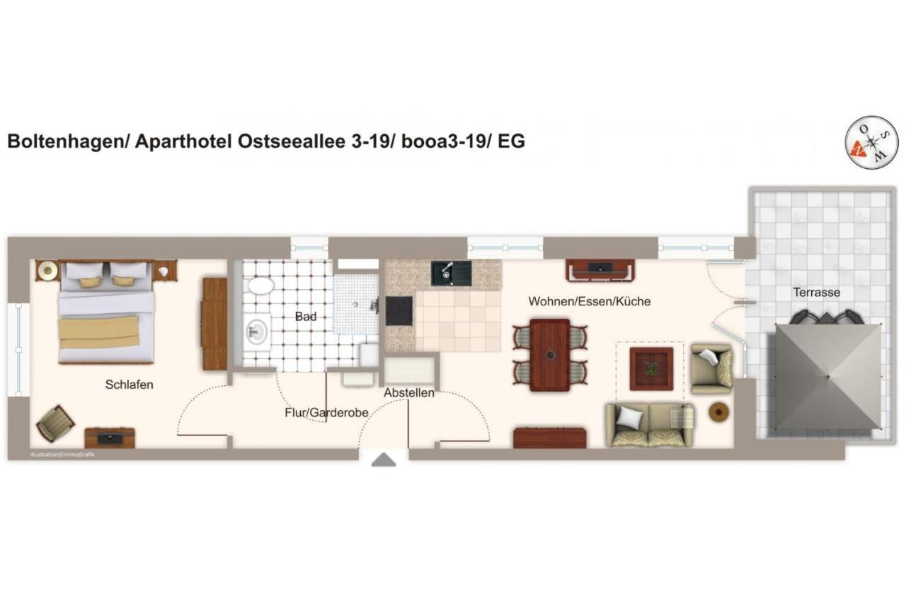 Aparthotel Ostseeallee Aparthotel Ostseeallee 3-19 Boltenhagen  Exteriör bild